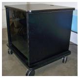 Rolling Cart for A/V Equipment with Front Doors on Casters