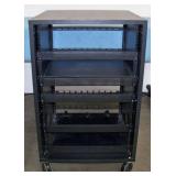 Rolling Cart for A/V Equipment on Lockable Casters