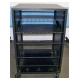 Rolling Cart for A/V Equipment on Lockable Casters