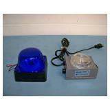 (1) Atlas Soundolier RWL-1 Magnetic Rack / Work Light and (1) ADEMCO 710 Blue Unistrobe Warning Light