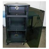 Audio / Video Equipment Rack on Lockable Wheels