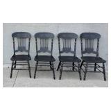 Dining Room Chairs | 4 Black Country Style