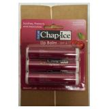 Chap Ice Lip Balm | 12 - 3 Packs (36 total) - Cherry Flavor - SPF 4