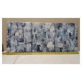 Blue Abstract Wall Art / 3 - Piece