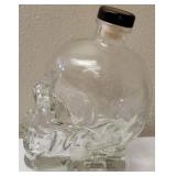 (1) Crystal Head Vodka Bottle (Empty) In original box  (1) Skull Shot Glass