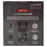 Puree Barista Series | 5 - Cup Drip Coffee Maker - Black **NEW (View Photos