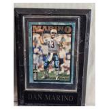 Brett Favre and Dan Marino Card Plaques with Small NFL Charm