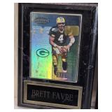 Brett Favre and Dan Marino Card Plaques with Small NFL Charm