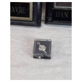 Brett Favre and Dan Marino Card Plaques with Small NFL Charm