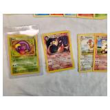 Lot of Pokemon Trading Cards with Empty Tin and Binder