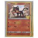 Lot of Four Pokemon Trading Cards Cyndaquil, Kangaskhan, Litten, and Fennekin.