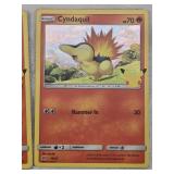Lot of Four Pokemon Trading Cards Cyndaquil, Kangaskhan, Litten, and Fennekin.
