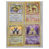Lot of Four Vintage Pokemon Trading Cards Blaine