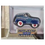 Steel Craft and Petite Pedal Car Replicas, including 1941 Chrysler and Hershey