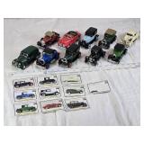 History of Chevrolet Diecast Model Cars including 1925 Chevy Series K Superior Roadster, 1931 Chevrolet Sports Cabriolet, and others