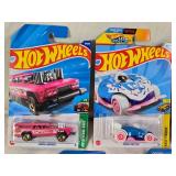Hot Wheels Die-Cast Cars Collection including Cruise Bruiser, Donut Drifter, Piranha Terror, Loopster, Sweet Rides, and Birthday Burner