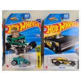 Hot Wheels Toy Cars Collection including Skull Shaker, Pixel Shaker, Birthday Burner, and Small Bloc