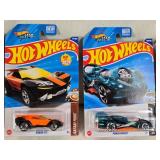 Hot Wheels Die-Cast Car Collection from different series, such as "Hot Wheels Race" and "Hot Wheels Celebrations,"