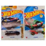 Hot Wheels Die-Cast Car Collection from different series, such as "Hot Wheels Race" and "Hot Wheels Celebrations,"