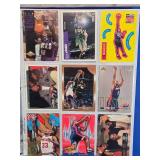 Binder of Sports Cards Featuring Basketball and Baseball Players Including Michael Jordan and Ken Griffey Jr. Various cards from different sets