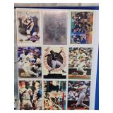 Binder of Sports Cards Featuring Basketball and Baseball Players Including Michael Jordan and Ken Griffey Jr. Various cards from different sets