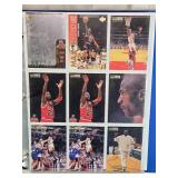 Binder of Sports Cards Featuring Basketball and Baseball Players Including Michael Jordan and Ken Griffey Jr. Various cards from different sets