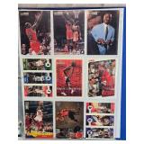 Binder of Sports Cards Featuring Basketball and Baseball Players Including Michael Jordan and Ken Griffey Jr. Various cards from different sets