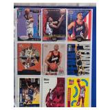 Binder of Sports Cards Featuring Basketball and Baseball Players Including Michael Jordan and Ken Griffey Jr. Various cards from different sets