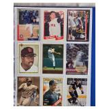 Binder of Sports Cards Featuring Basketball and Baseball Players Including Michael Jordan and Ken Griffey Jr. Various cards from different sets
