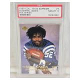 Edgerrin James Rookie 1999 Coll. Edge Supreme PSA NM-MT 8 #7 - Indianapolis Colts Football Card