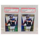 Lot of 2 Chris Redman Football Cards Both Graded Mint 9 by PSA - 2000 Coll. Edge Supreme Rookie Update