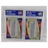 Lot of 2 Chris Redman Football Cards Both Graded Mint 9 by PSA - 2000 Coll. Edge Supreme Rookie Update