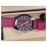 Infantry Co. Wrist Watches with Quartz Movement, Black and Red Models