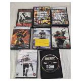 PC Game Collection including Grand Theft Auto V, Call of Duty, and Crysis