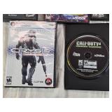 PC Game Collection including Grand Theft Auto V, Call of Duty, and Crysis