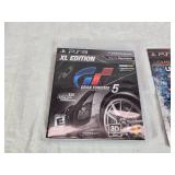 PlayStation 3 Game Lot including Gran Turismo 5 XL Edition, Uncharted Series, and inFamous Series