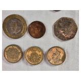 Lot of Mixed Currency Including Indian Rupees and Various Coins