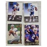 Lot of 9 Football Cards Featuring Mark Brunell, John Elway, Troy Aikman, and Eddie George