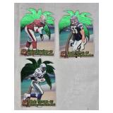 Lot of 3 Pacific Crown Collection Football Cards Featuring Junior Seau, Deion Sanders, and Chris Warren