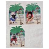 Lot of 3 Pacific Crown Collection Football Cards Featuring Junior Seau, Deion Sanders, and Chris Warren