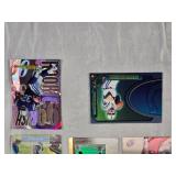 Lot of 8 Football Cards Featuring Brett Favre, Peyton Manning, Deion Sanders, and Edgerrin James