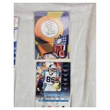Lot of 8 Football Cards Featuring Brett Favre, Peyton Manning, Deion Sanders, and Edgerrin James