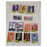 Lot of Moslty 2003 Fleer Football Cards Featuring Tom Brady, Kurt Warner, Chad Johnson, Marvin Harrison, and Jerome Bettis with Fleer Platinum Special Inserts