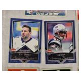 Lot of Moslty 2003 Fleer Football Cards Featuring Tom Brady, Kurt Warner, Chad Johnson, Marvin Harrison, and Jerome Bettis with Fleer Platinum Special Inserts