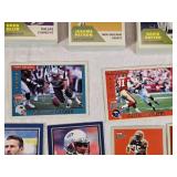 Lot of Moslty 2003 Fleer Football Cards Featuring Tom Brady, Kurt Warner, Chad Johnson, Marvin Harrison, and Jerome Bettis with Fleer Platinum Special Inserts