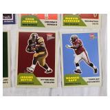 Lot of Moslty 2003 Fleer Football Cards Featuring Tom Brady, Kurt Warner, Chad Johnson, Marvin Harrison, and Jerome Bettis with Fleer Platinum Special Inserts