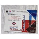 Lot of 2002 Topps Platinum Football Cards Featuring Tom Brady, Randy Moss, and Jeff Garcia Relic Card