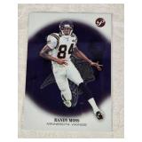 Lot of 2002 Topps Platinum Football Cards Featuring Tom Brady, Randy Moss, and Jeff Garcia Relic Card