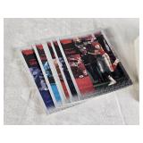 Huge Lot of Football Cards with Plastic Case from 2000 Upper Deck, 2002 Upper Deck Victory - Including Randy Moss, Michael Vick, Urlacher, Jim Harbaugh and Others