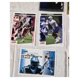 Huge Lot of Football Cards with Plastic Case from 2000 Upper Deck, 2002 Upper Deck Victory - Including Randy Moss, Michael Vick, Urlacher, Jim Harbaugh and Others